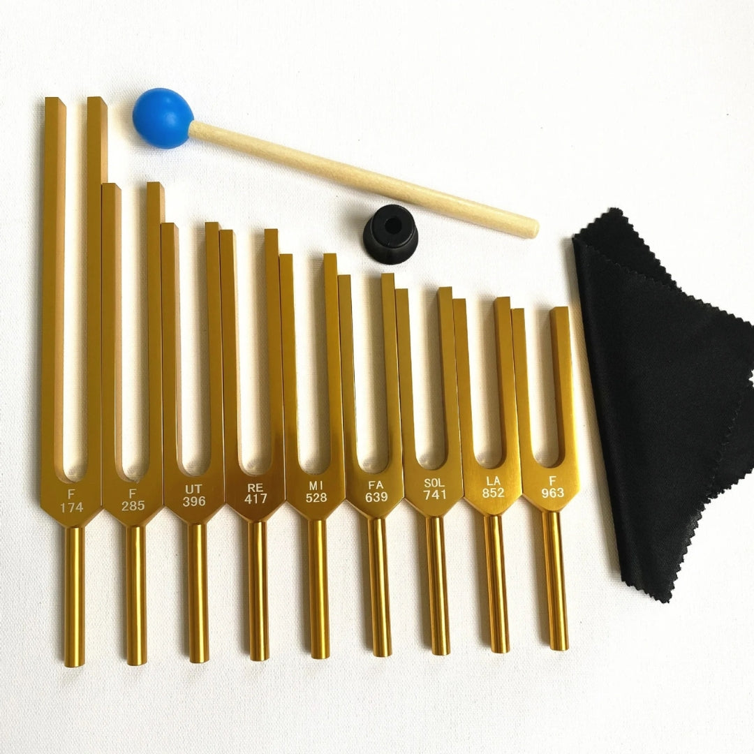 Solfeggio Tuning Fork Set for DNA Healing, Chakra Sound Therapy Healing Moments