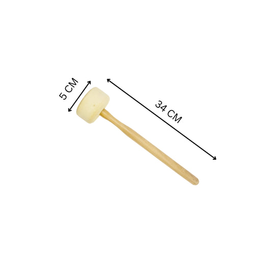 White Wood Striker Mallet for Singing Bowls Healing Moments