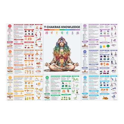 7 Chakra Knowledge Poster – Your Ultimate Guide to Balance and Wellness Healing Moments