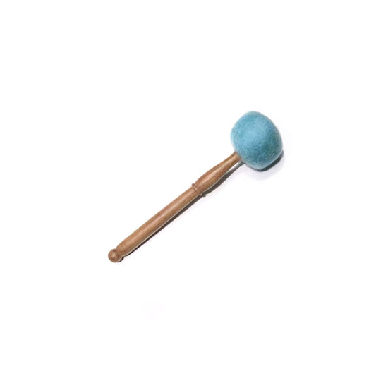 Light Blue Wood Striker Mallet For Singing Bowls And Gongs Healing Moments