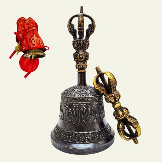 Bell and Dorje, Antique Finishing with Cover HME-BD-06 Healing Moments